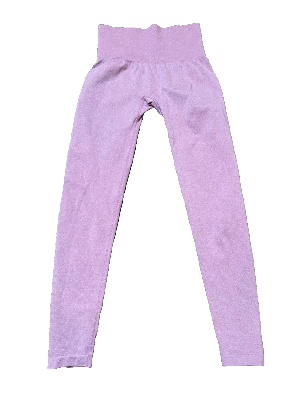 NVGTN Pants Womens XS Pink High Waist Seamless Leggings Ribbed Waistband Yoga